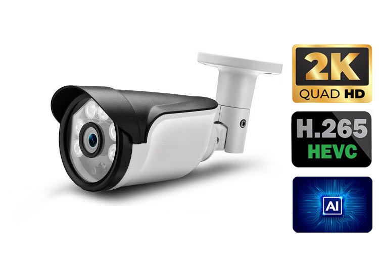 Bezpečnostní Venkovní IP kamera QHD (2K) 4.0Mpx H.265 RJ-45 ONVIF