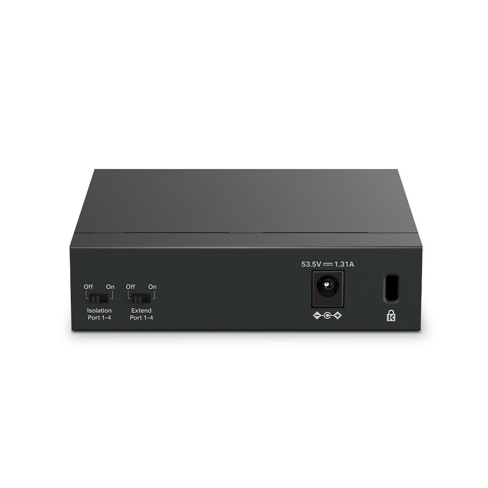 LAN switch aktivní PoE 802.3af/at 5x LAN/4x PoE