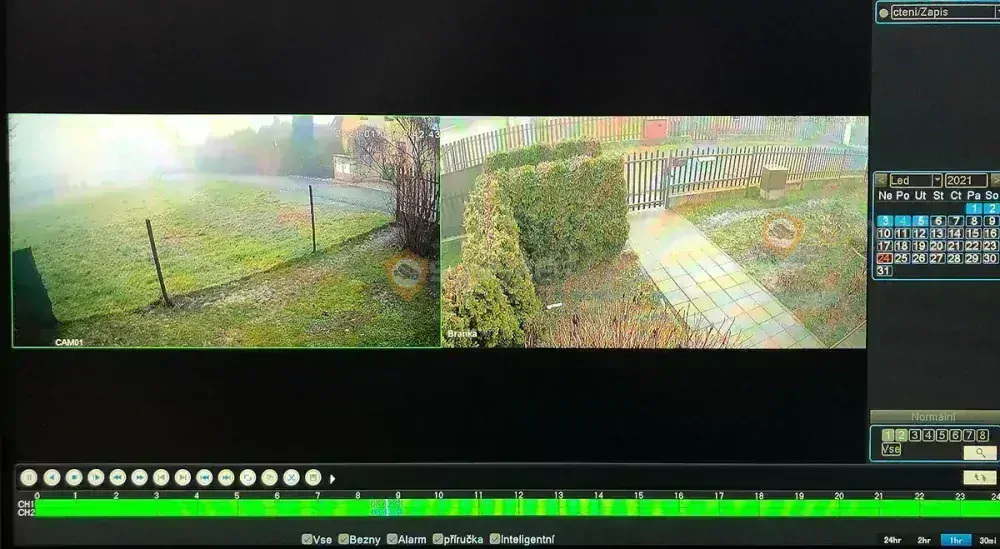 NVR Digitální záznamové zařízení pro 8 IP kamer H.265 ONVIF 8CH (4K / 8Mpx) HDMI
