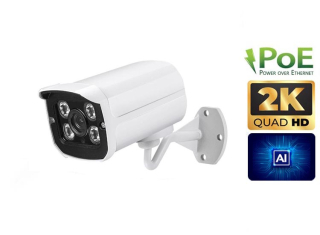 Bezpečnostní Venkovní IP kamera QHD (2K) 4.0Mpx RJ-45 ONVIF PoE 802.3af BÍLÁ