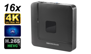 NVR Digitální záznamové zařízení pro 16 IP kamer H.265 ONVIF 16CH (4K / 8Mpx) HDMI