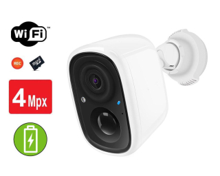 Venkovní Wi-Fi IP kamera na baterie UltraHD 4Mpx se záznamem na SD kartu PIR čidlo AUDIO